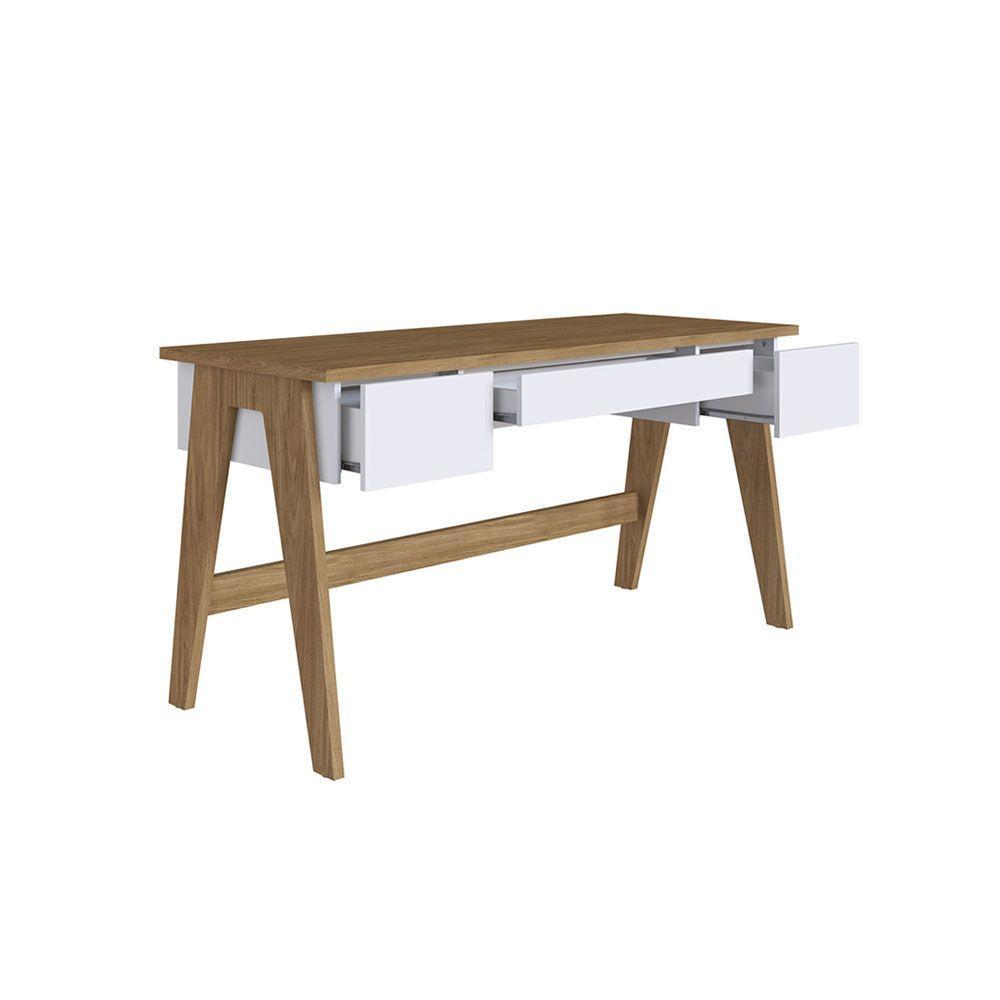 Escrivaninha Trend Com 03 Gavetas Hanover E Off White - 7