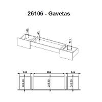 Escrivaninha Trend Com 03 Gavetas Hanover E Off White - 3