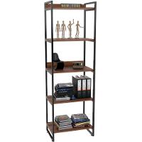 Kit Mesa Cavalete 135 Cm Com Estante 5 Prateleiras Nogal - 11