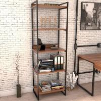 Kit Mesa Cavalete 135 Cm Com Estante 5 Prateleiras Nogal - 14