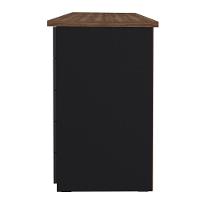 Mesa P/ Escritório Escrivaninha 5 Gavetas Nogal Preto