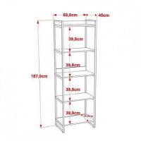 Kit Mesa Em L Com Estante 5 Prateleiras 150X150 Preto - 2