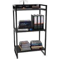 Kit Mesa Cavalete 135 Cm Com Estante 3 Prateleiras Preto - 7