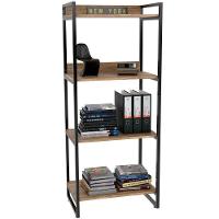 Kit Mesa Cavalete 135 Cm Com Estante 4 Prateleiras Carvalho - 7