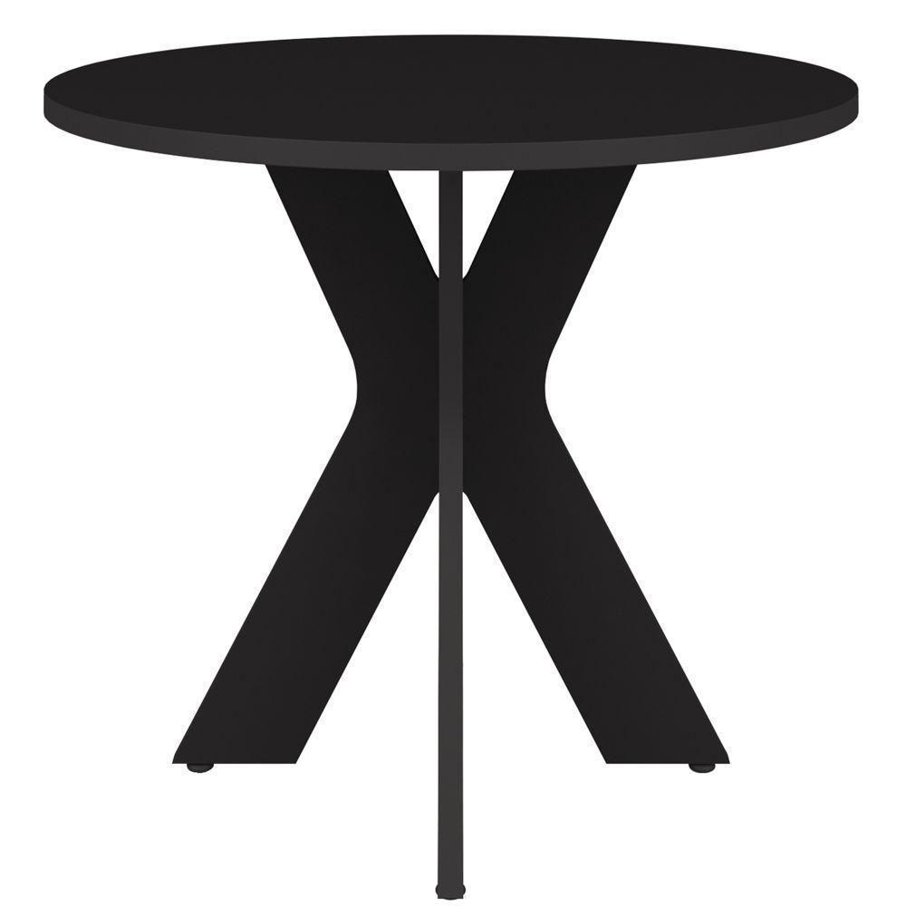 Mesa De Escritório Redonda Sun A02 Preto - Lyam Decor - 2