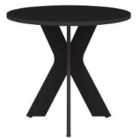 Mesa De Escritório Redonda Sun A02 Preto - Lyam Decor - 2