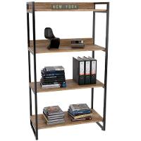 Kit Mesa Cavalete 150 Cm Com Estante 4 Prateleiras Carvalho - 7