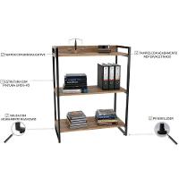 Kit Mesa Cavalete 150 Cm Com Estante 3 Prateleiras Carvalho - 3