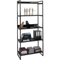 Kit Mesa Cavalete 150 Cm Com Estante 5 Prateleiras Preto - 6