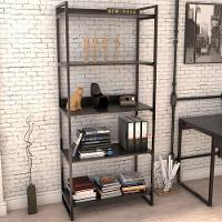 Kit Mesa Cavalete 150 Cm Com Estante 5 Prateleiras Preto - 8