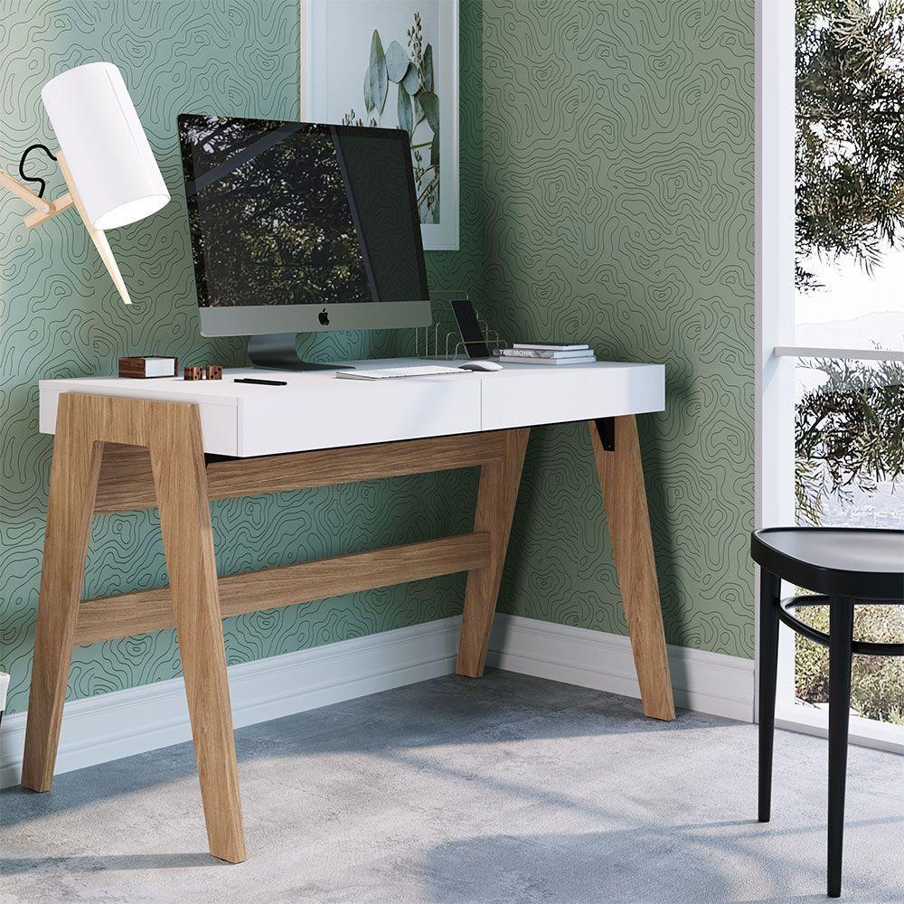 Escrivaninha Trend Com 2 Gavetas Hanover E Off White - 2