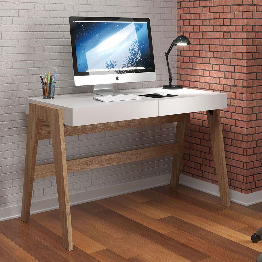 Escrivaninha Trend Com 2 Gavetas Hanover E Off White - 9