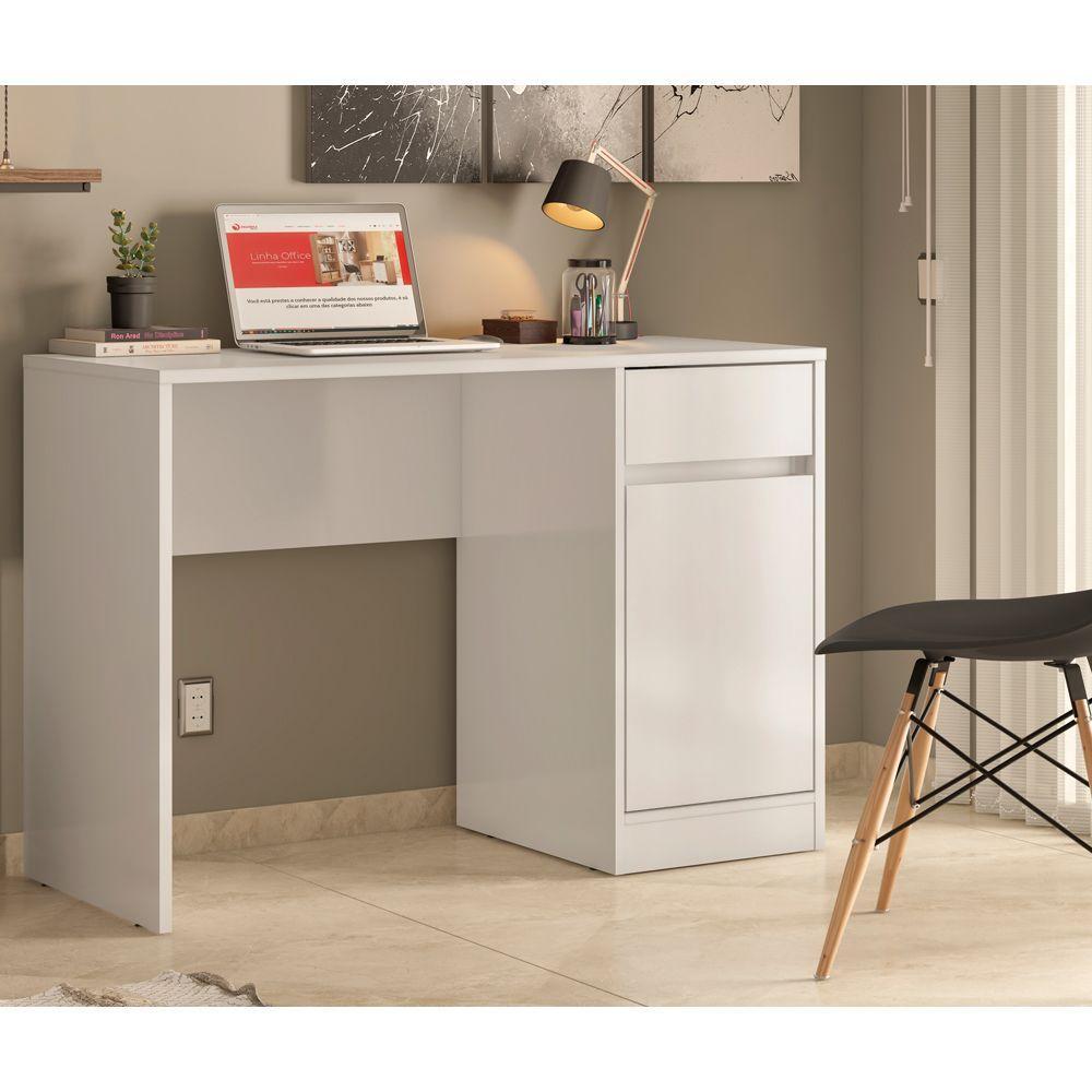 Escrivaninha Computador 1 Porta 1 Gaveta Branco - 1