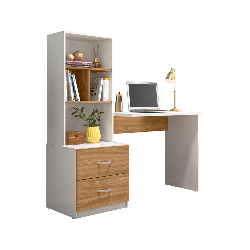 Escrivaninha Notebook Gaveta Cristal Branco Nature - 2