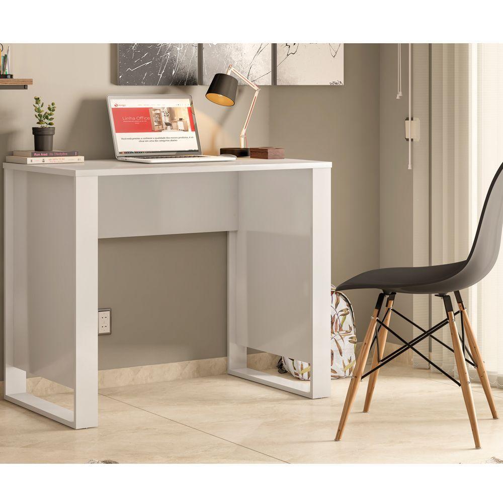 Mesa Computador Office Morada 90cm Branco Demóbile - 1