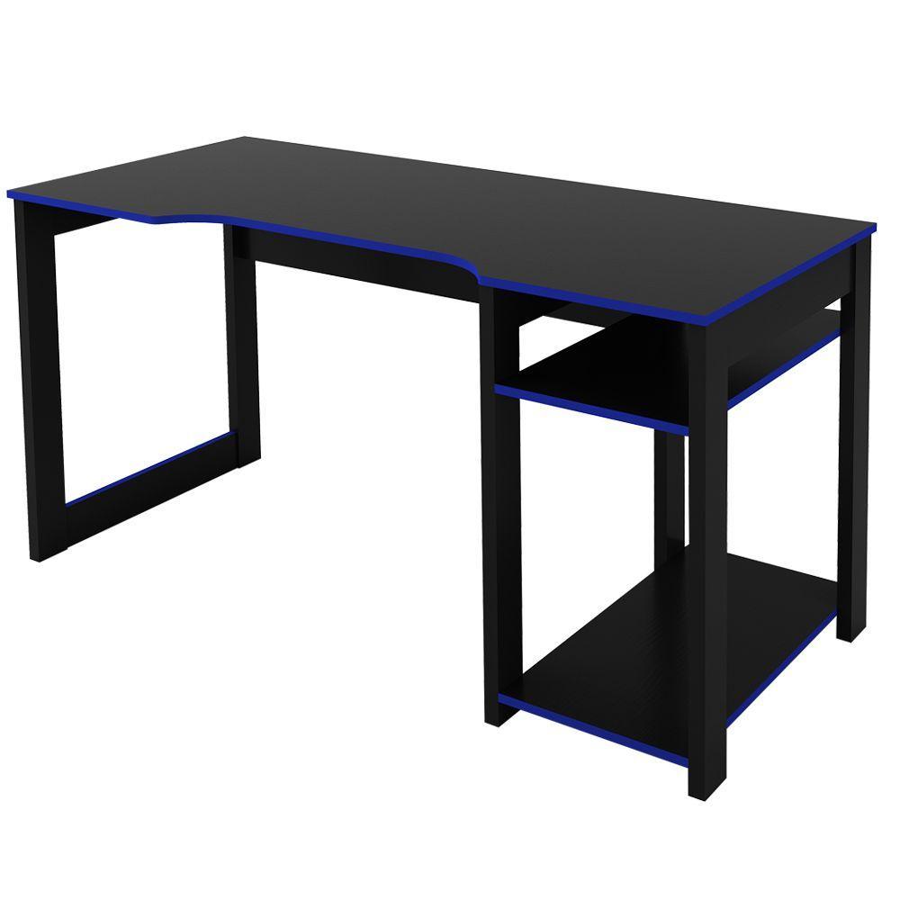 Mesa Computador Gamer Pretoe Azul - 3