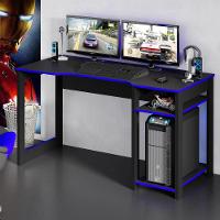 Mesa Computador Gamer Pretoe Azul - 1