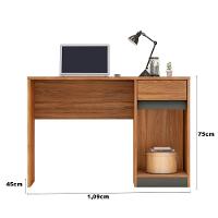 Escrivaninha Computador 1 Porta 1 Gaveta Amendola Grafito - 2