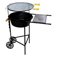 Churrasqueira Redonda Funda Bandeja E Carrinho 70X66X42Cm - 1