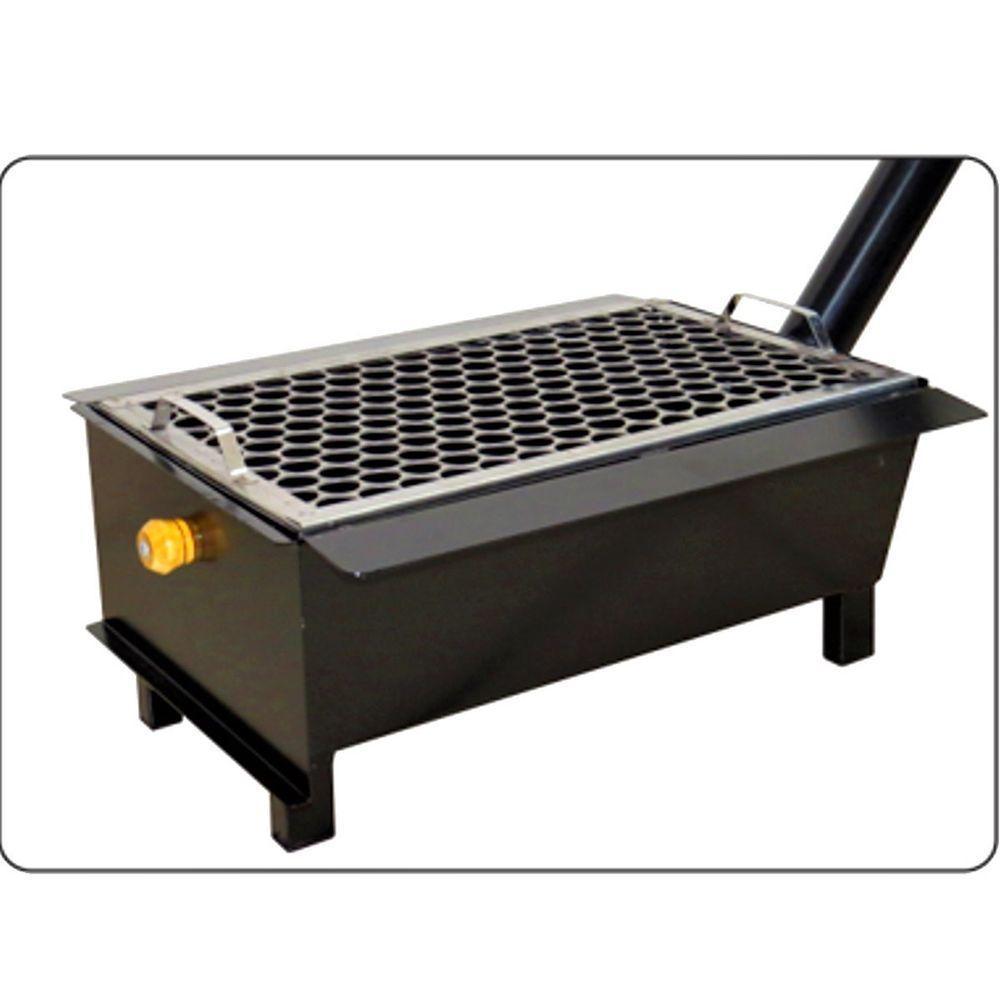 Fogão Churrasqueira Caipira Chapa 02 Furo Grelha 43X38X20Cm - 2