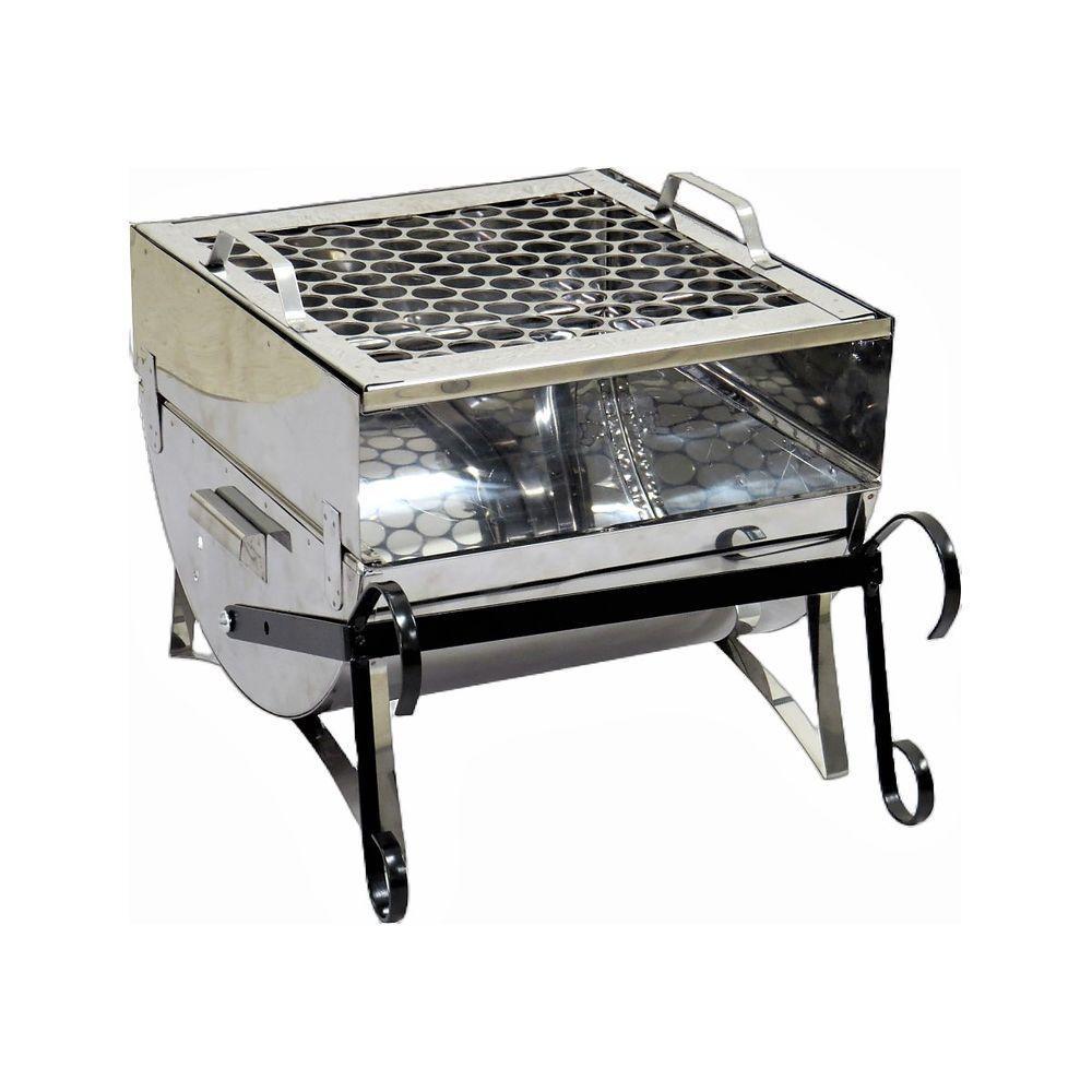 Churrasqueira Náutica Aberta Com Grelha Aço Inox 30X28X24Cm - 1
