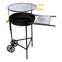 Churrasqueira Redonda Grelha Bandeja E Carrinho 70x66x42cm - 1