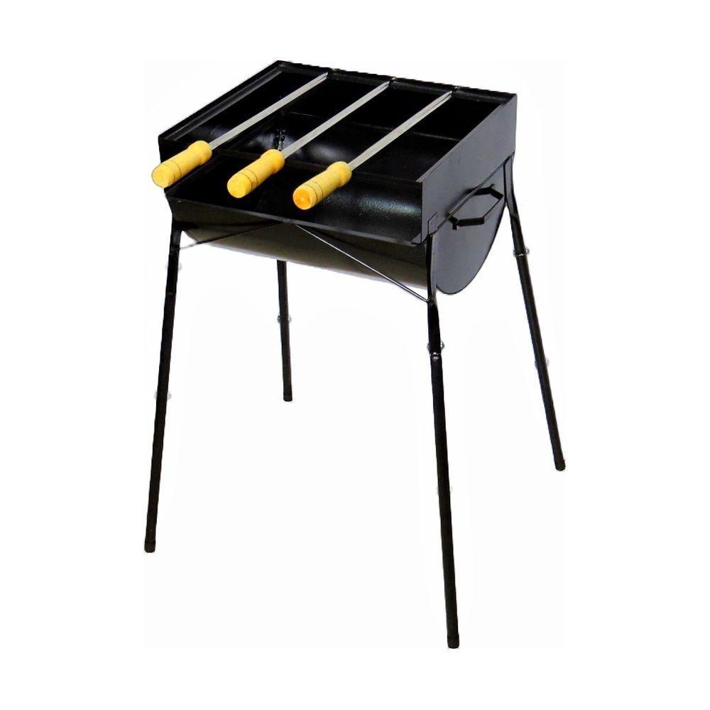 Churrasqueira Praia Campo Com Pé Aço 3 Espeto Fe 75X36X30Cm - 1