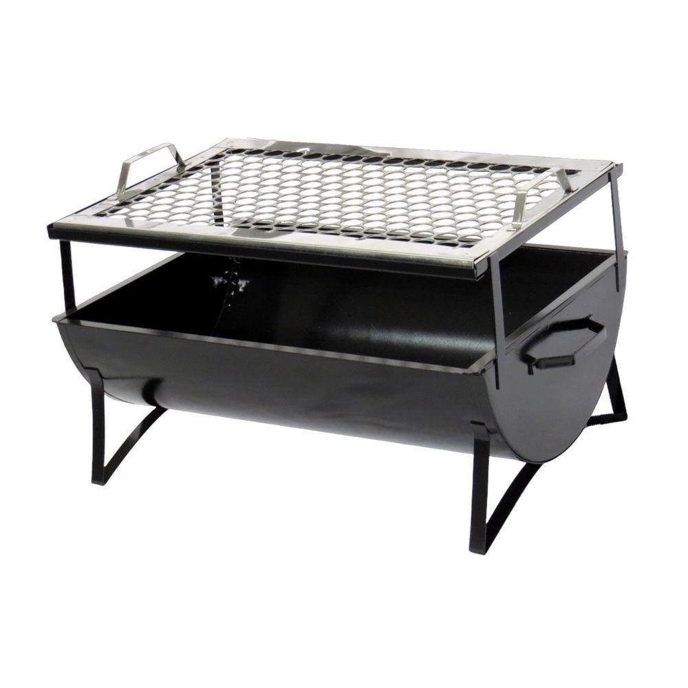 Churrasqueira Aço Carbono E Grelha Ab 44x30x24cm - 1