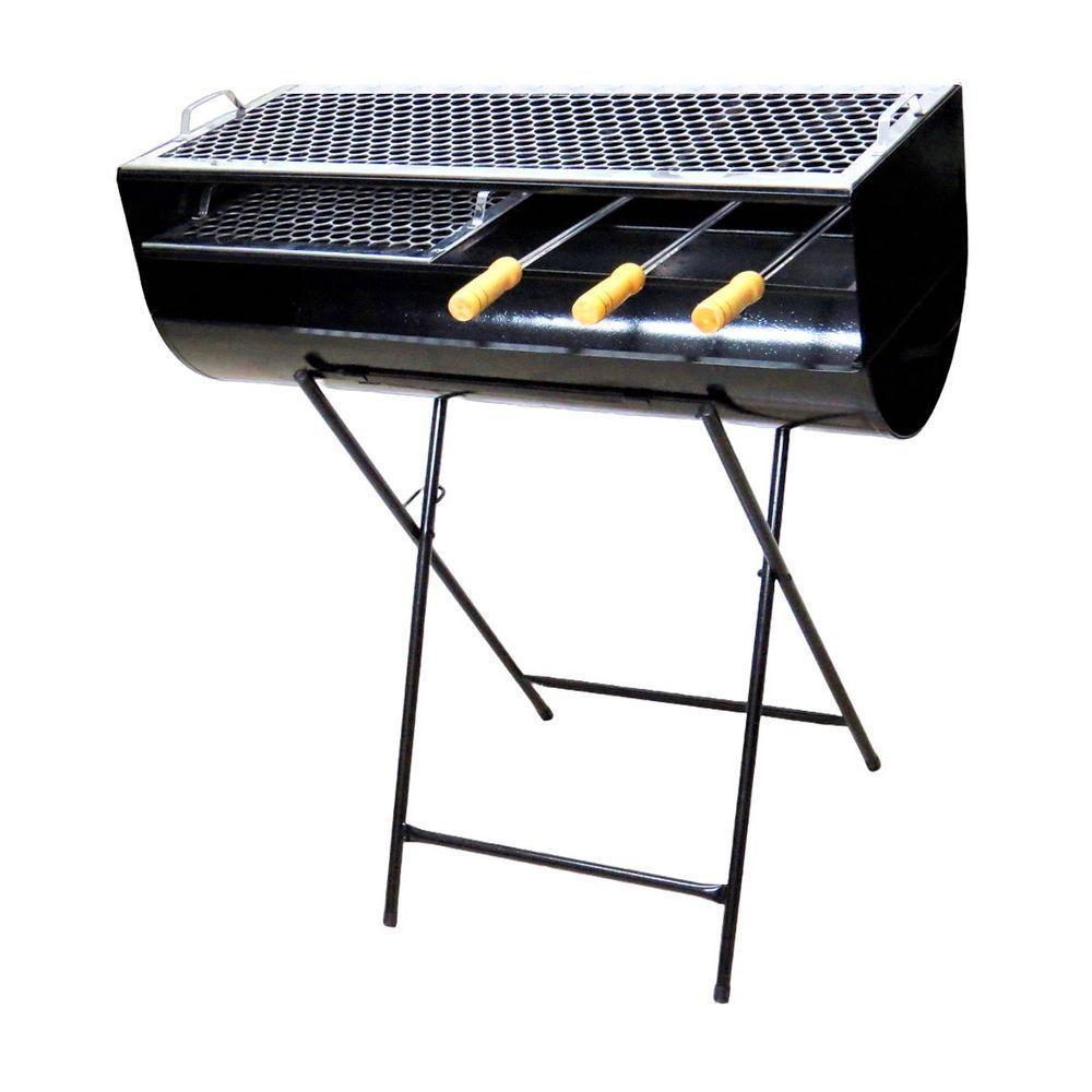Churrasqueira Espetinho Pé Fe 2 Grelha 3 Espeto 100X76X30Cm - 1