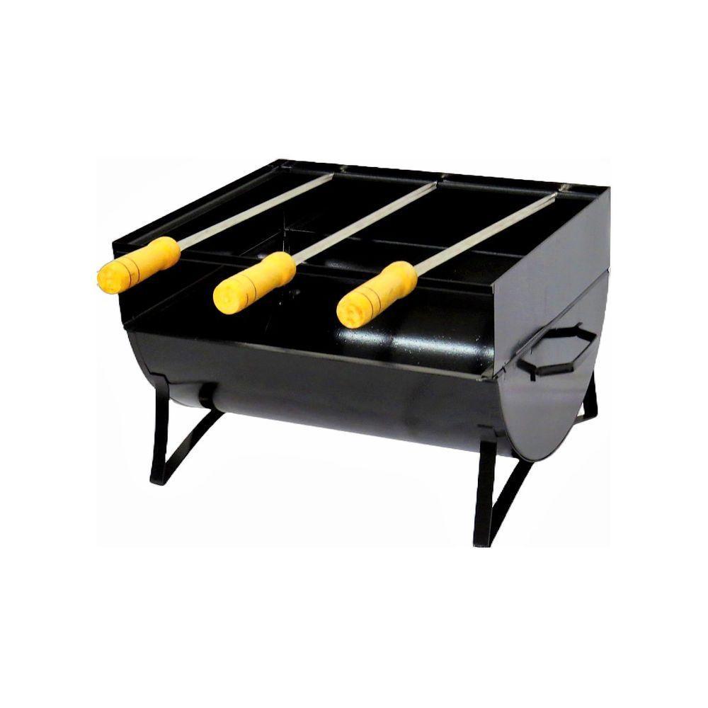 Churrasqueira Praia Campo Aço Carbono 3 Espeto Fe 36X30X24Cm - 1