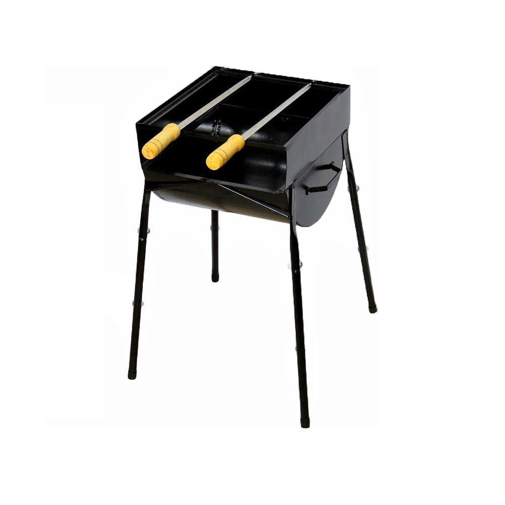 Churrasqueira Praia Campo Com Pé Aço 2 Espeto Fe 75X30X28Cm - 1