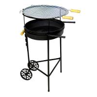 Churrasqueira Redonda Grelha E Carrinho Com Rodas 66x55x42cm - 1