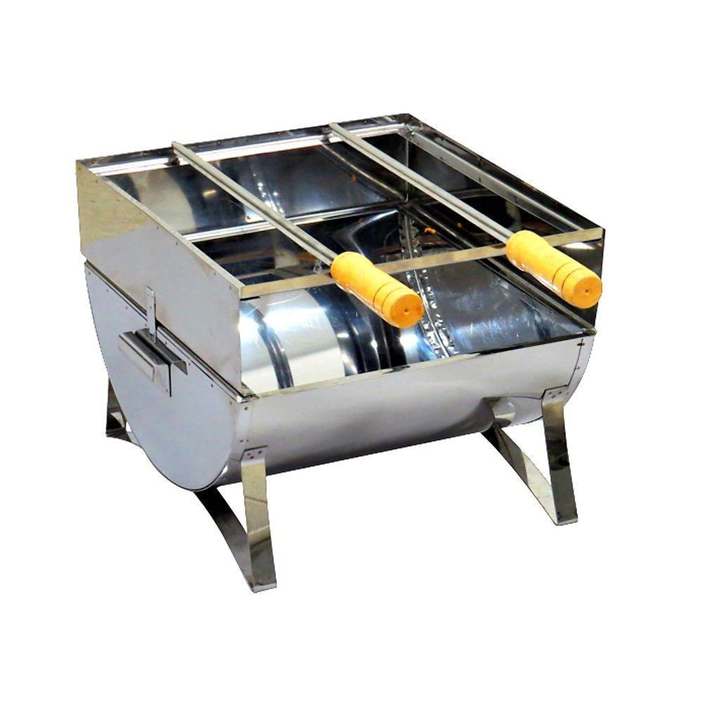 Churrasqueira Fechada Inox 2 Espetos 30x28x24cm - 1