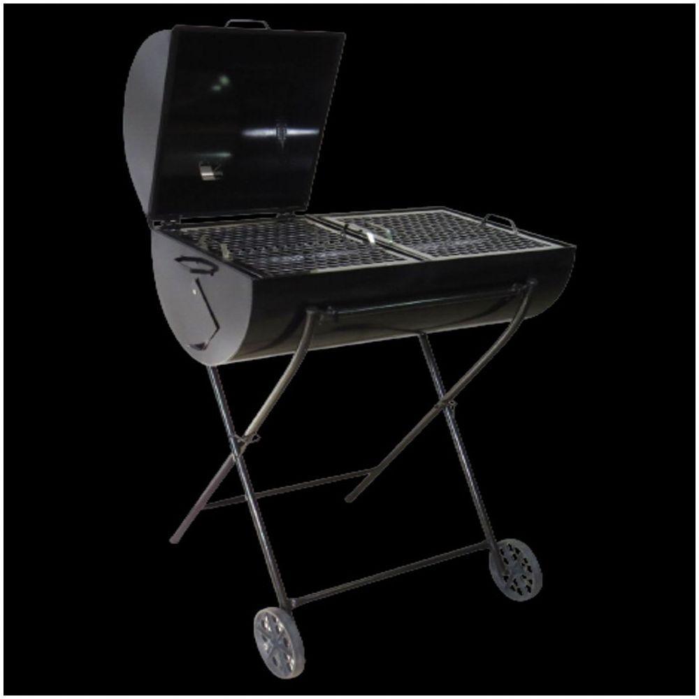 Churrasqueira Tambor 100 Litros Mista Com Carrinho E Grelha - 1