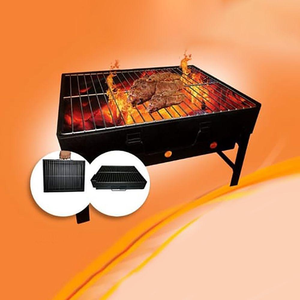 Churrasqueira Portátil Carvão Maleta Aço Carbono 35x27x20cm. - 2