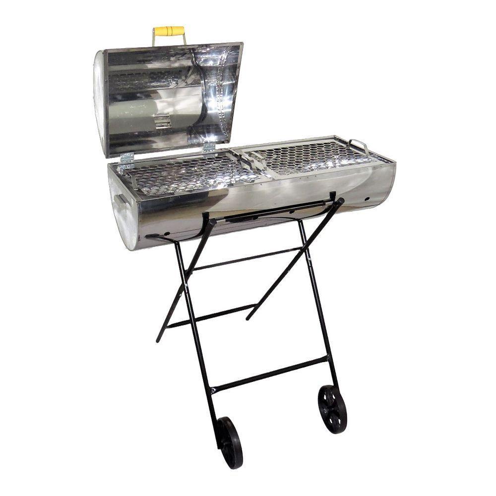 Churrasqueira Mega Grill Mista Inox Com 2 Grelhas 94x75x30cm. - 1