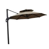 Ombrelone Lateral Belize Rivatti 300 Cm Em Aluminio Com Base Cruz Capa Poliéster Fendi - 1