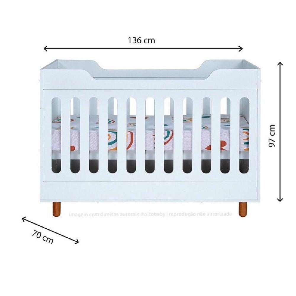 Berço Multiuso Mood Branco + Colchão Incluso - 2