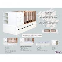 Berço Encanto Branco Com Grades Em Madeira + Colchão Incluso - 2