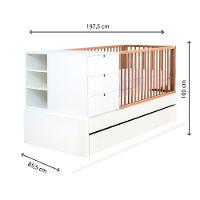 Berço Encanto Branco Com Grades Em Madeira + Colchão Incluso - 6