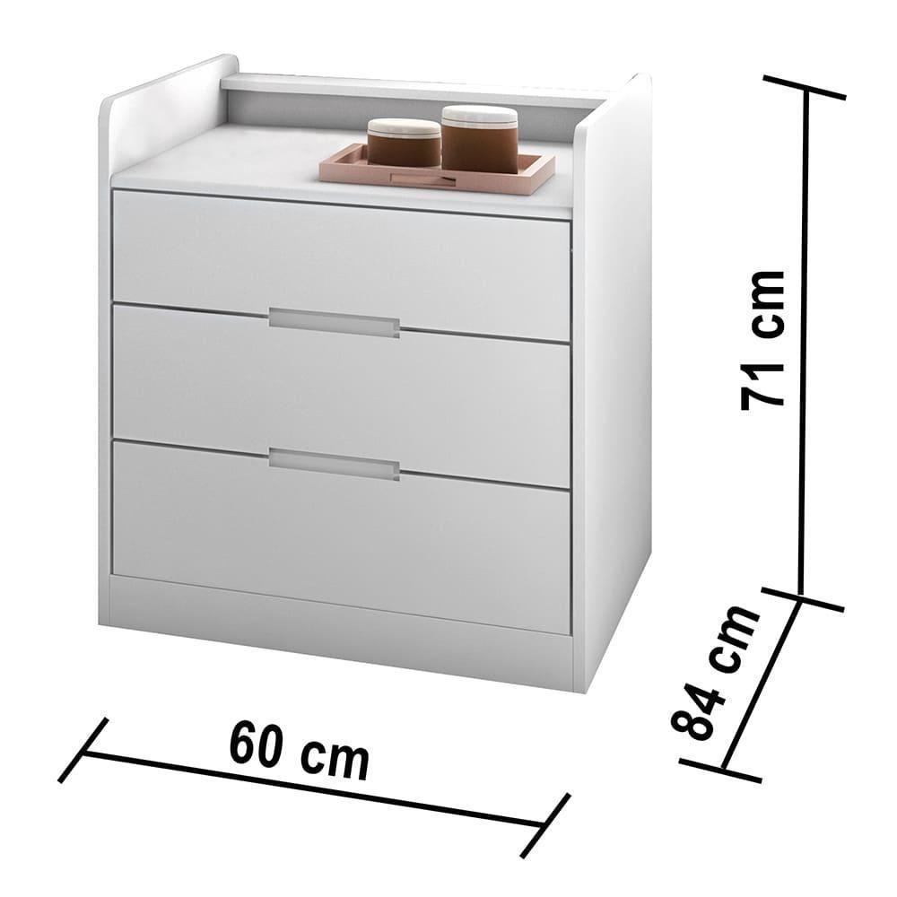 Berço Multifuncional Americano Cléo Branco Fosco - 2
