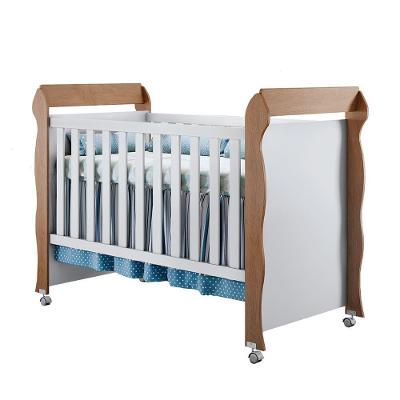 Berço Americano Mini Cama Mirelle Branco Fosco Com