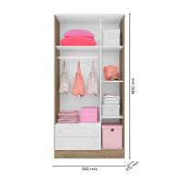 Kit Berço Mini Cama Guarda Roupa Infantil 3 Portas 2 Gavetas - 3