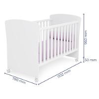 Kit Mini Cama Guarda Roupa 3 Portas 2 Gavetas Branco - 6