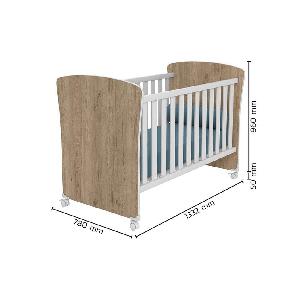 Kit Berço Mini Cama E Cômoda Sapateira Infantil Branco - 5