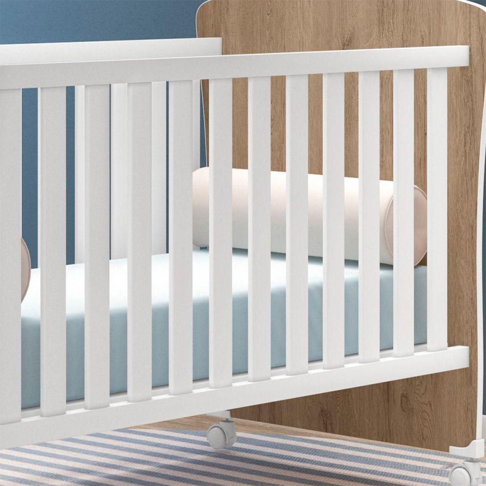 Kit Berço Mini Cama E Cômoda Sapateira Infantil Branco - 6