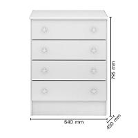 Kit Berço E Cômoda Infantil 4 Gavetas Brilhar Cor Branco - 1