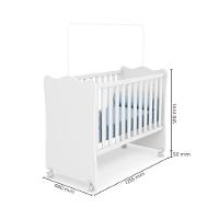 Kit Berço E Cômoda Infantil 4 Gavetas Brilhar Cor Branco - 3