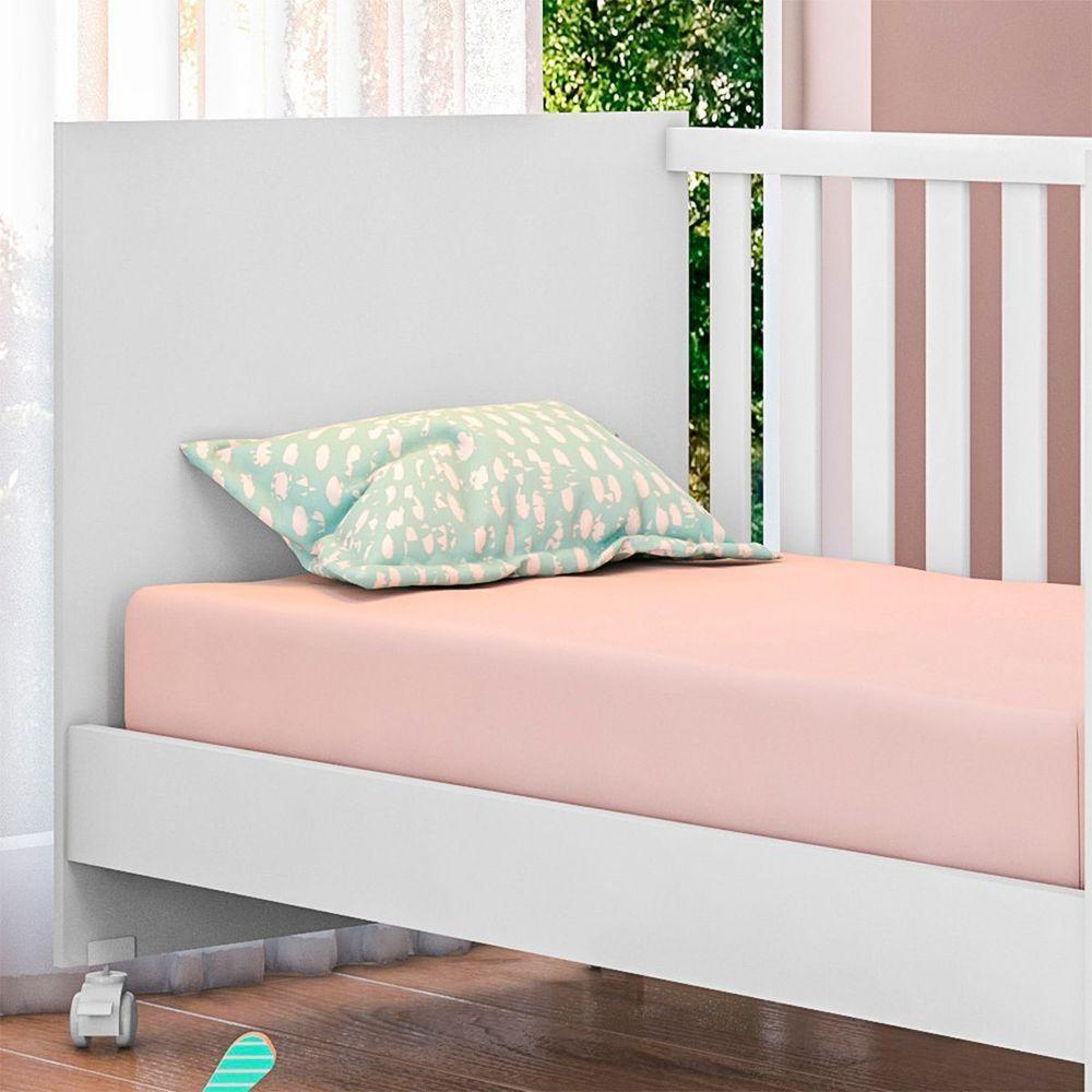 Berço Mini Cama Com Rodizio Brilhar Q01 Branco - 4