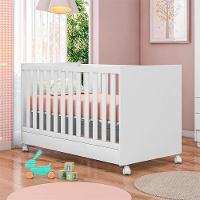 Berço Mini Cama Com Rodizio Brilhar Q01 Branco - 6